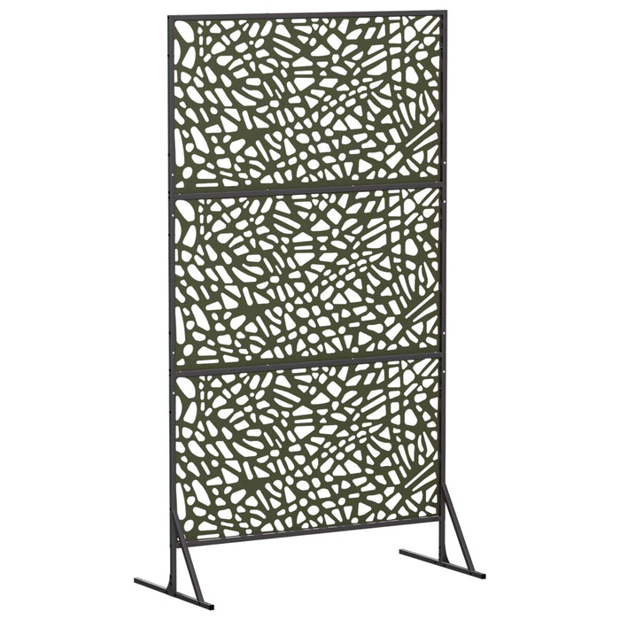 Ecran de intimitate 100 x 50 x 180 cm Oțel Verde măsliniu - WALTI WALTI