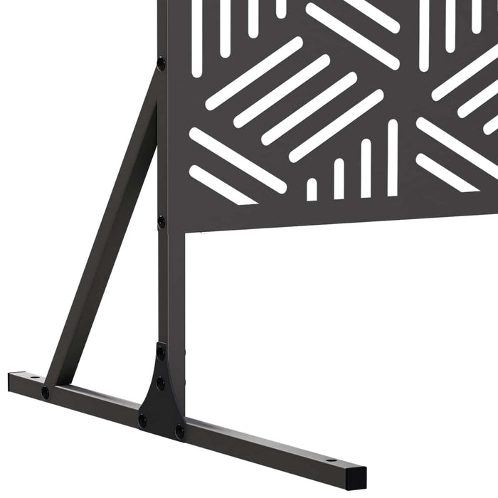 Ecran de intimitate 100 x 50 x 180 cm Oțel Negru WALTI
