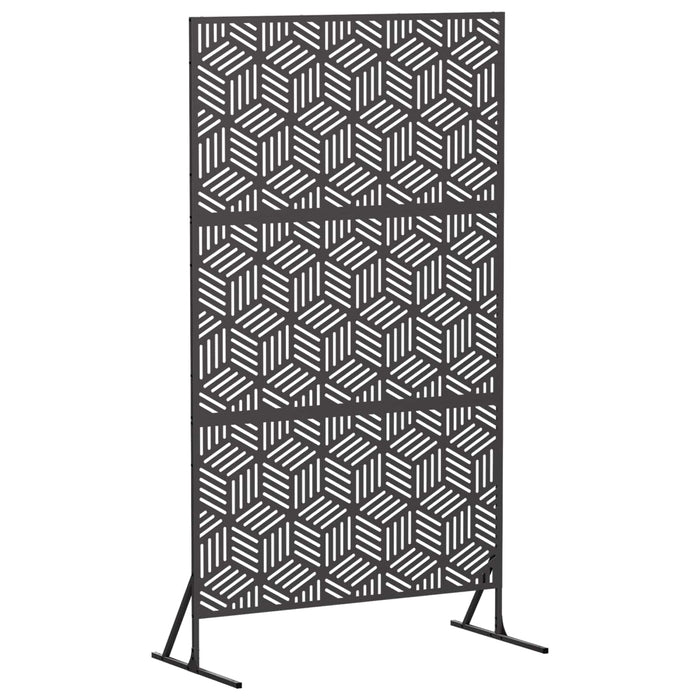 Ecran de intimitate 100 x 50 x 180 cm Oțel Negru WALTI