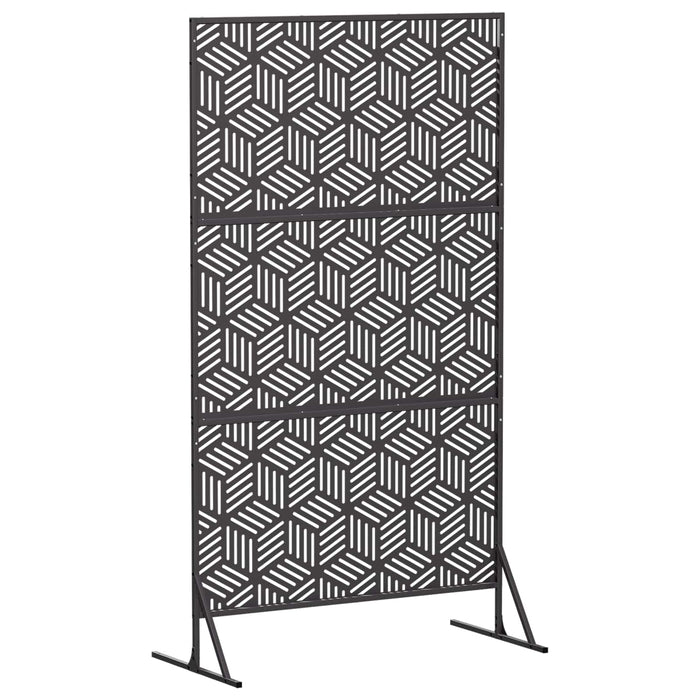 Ecran de intimitate 100 x 50 x 180 cm Oțel Negru WALTI