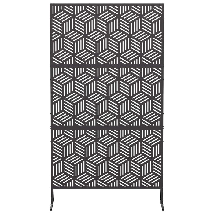 Ecran de intimitate 100 x 50 x 180 cm Oțel Negru WALTI