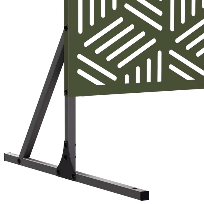 Ecran de intimitate 100 x 50 x 180 cm Oțel Verde măsliniu WALTI