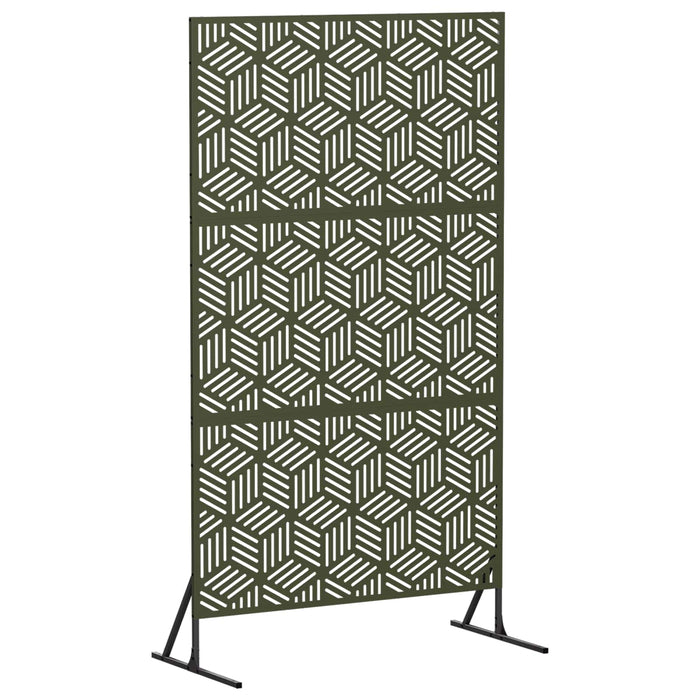 Ecran de intimitate 100 x 50 x 180 cm Oțel Verde măsliniu - WALTI WALTI