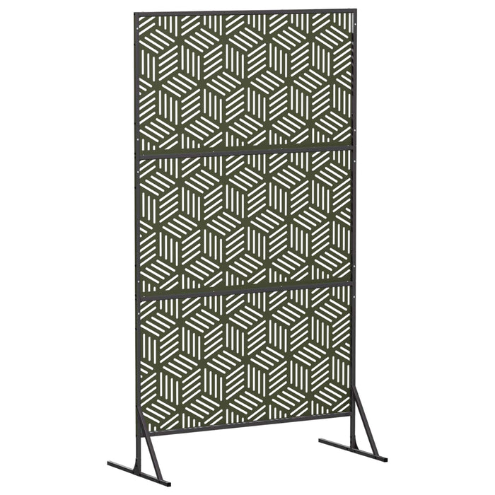 Ecran de intimitate 100 x 50 x 180 cm Oțel Verde măsliniu - WALTI WALTI