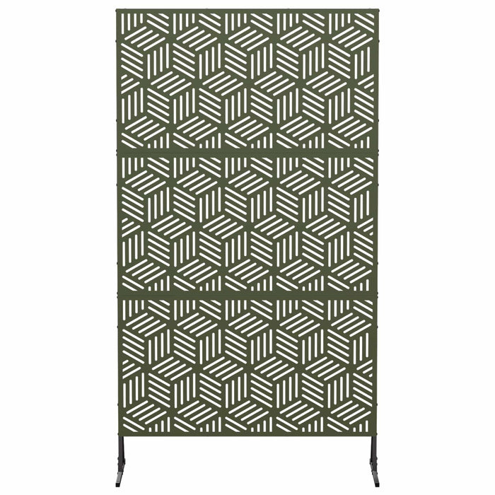 Ecran de intimitate 100 x 50 x 180 cm Oțel Verde măsliniu - WALTI WALTI