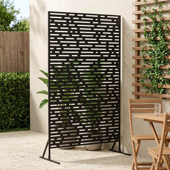 Ecran de intimitate 100 x 50 x 180 cm Oțel Negru WALTI