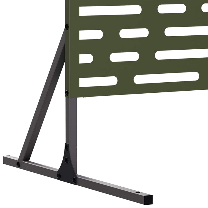 Ecran de intimitate 100 x 50 x 180 cm Oțel Verde măsliniu - WALTI WALTI