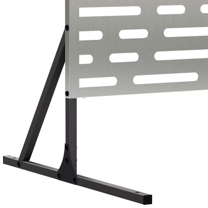 Ecran de intimitate 100 x 50 x 180 cm Oțel Galvanizat Argintiu WALTI