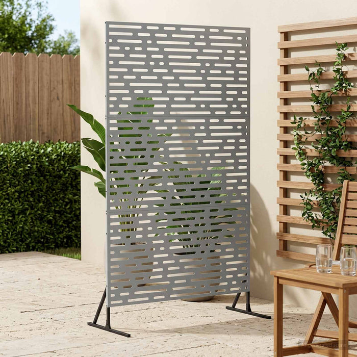 Ecran de intimitate 100 x 50 x 180 cm Oțel Galvanizat Argintiu WALTI