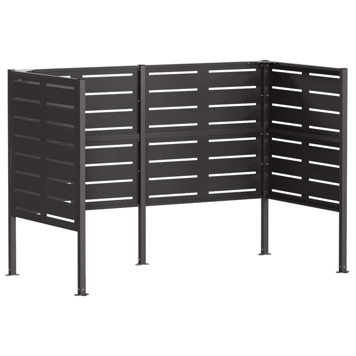 Ecran pentru coș de gunoi 167 x 85 x 113 cm Oțel Negru WALTI