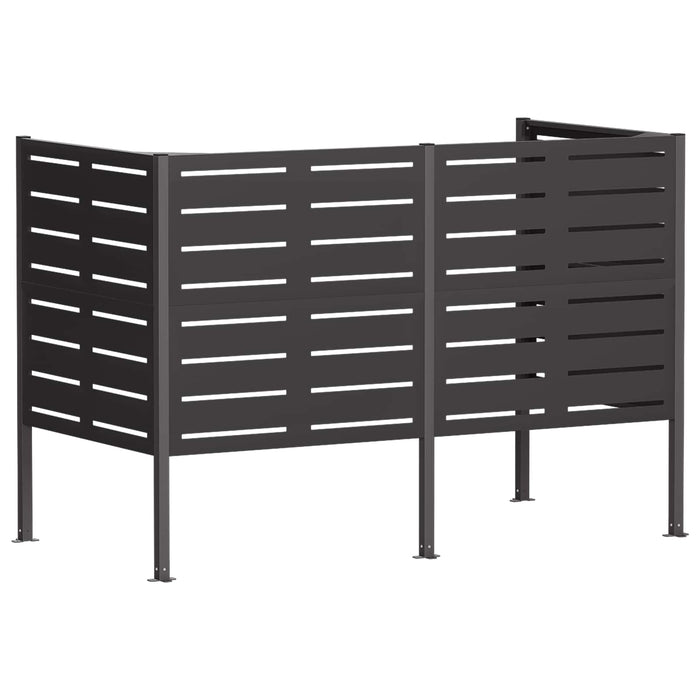 Ecran pentru coș de gunoi 167 x 85 x 113 cm Oțel Negru WALTI
