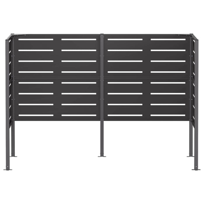 Ecran pentru coș de gunoi 167 x 85 x 113 cm Oțel Negru WALTI