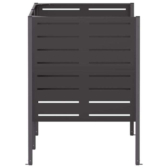 Ecran pentru coș de gunoi 167 x 85 x 113 cm Oțel Negru WALTI