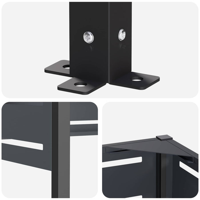 Ecran pentru coș de gunoi 167 x 85 x 113 cm Oțel Antracit WALTI