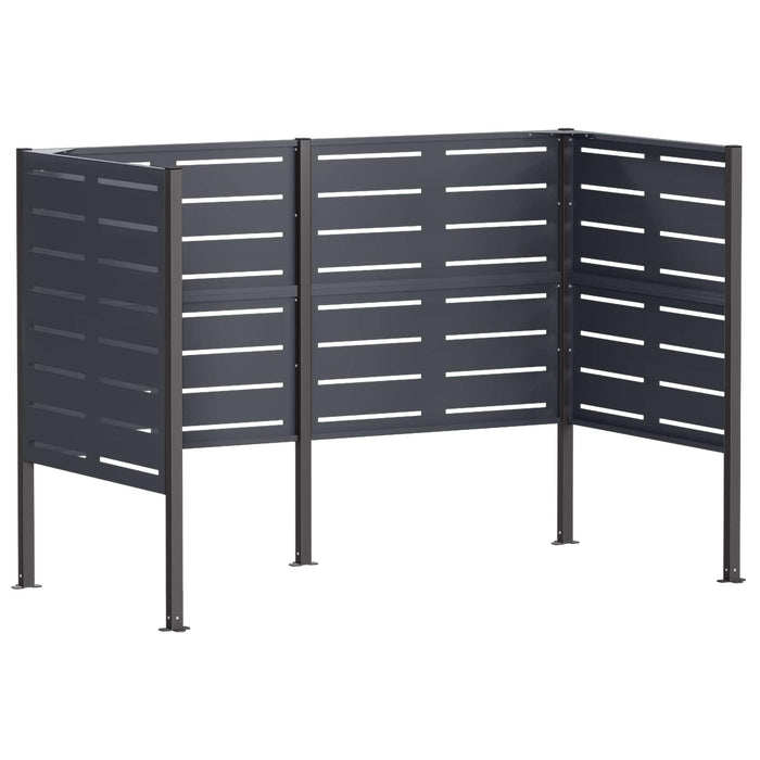 Ecran pentru coș de gunoi 167 x 85 x 113 cm Oțel Antracit WALTI