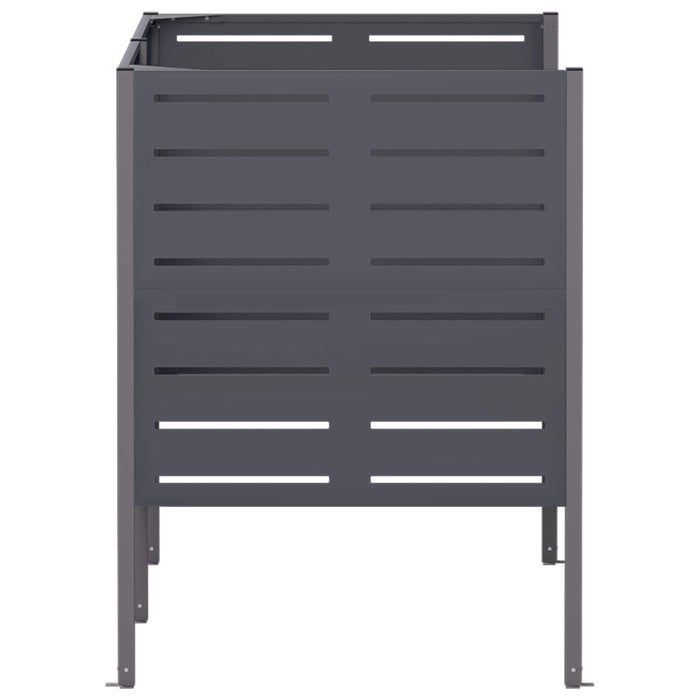 Ecran pentru coș de gunoi 167 x 85 x 113 cm Oțel Antracit WALTI