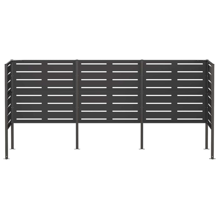 Ecran pentru coș de gunoi 249 x 85 x 113 cm Oțel Negru WALTI
