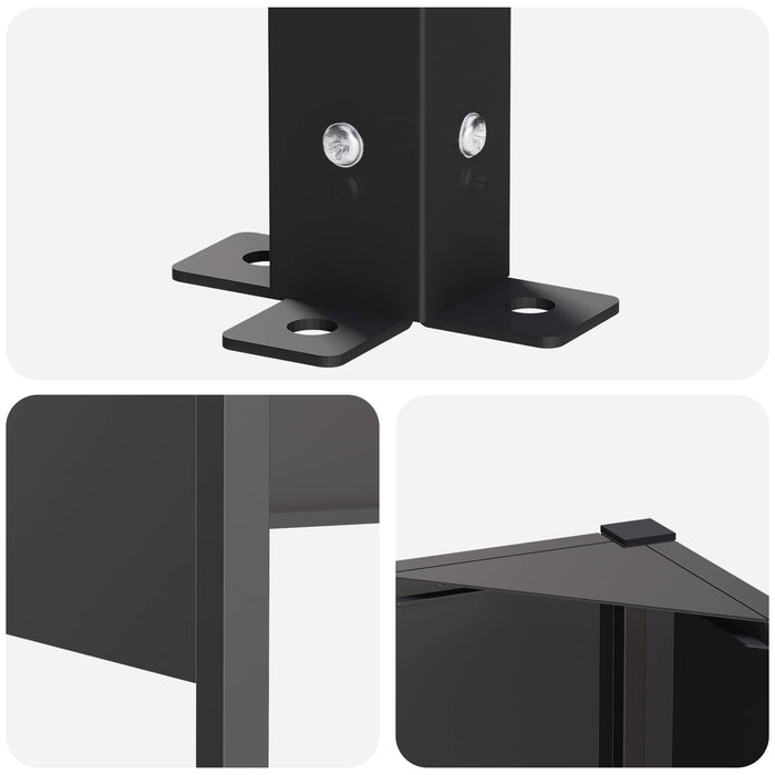 Ecran pentru coș de gunoi 167 x 85 x 113 cm Oțel Negru WALTI