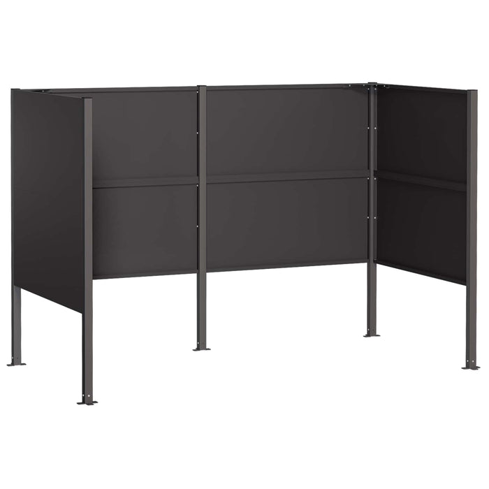 Ecran pentru coș de gunoi 167 x 85 x 113 cm Oțel Negru WALTI