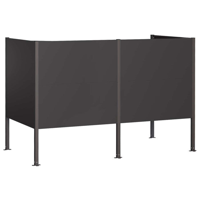 Ecran pentru coș de gunoi 167 x 85 x 113 cm Oțel Negru WALTI