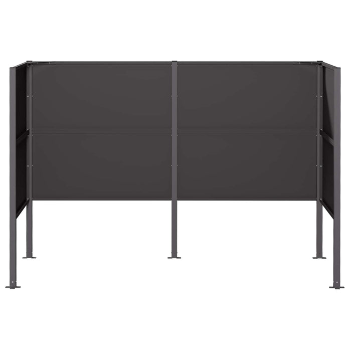 Ecran pentru coș de gunoi 167 x 85 x 113 cm Oțel Negru WALTI