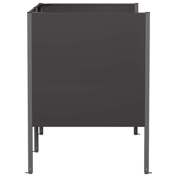 Ecran pentru coș de gunoi 167 x 85 x 113 cm Oțel Negru WALTI