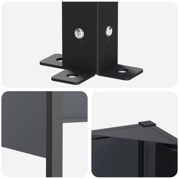 Ecran pentru coș de gunoi 167 x 85 x 113 cm Oțel Antracit WALTI