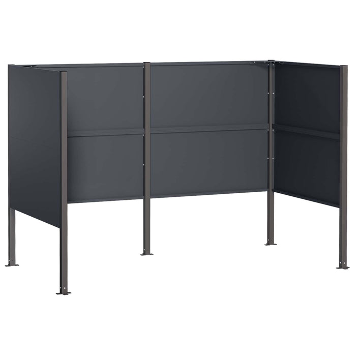 Ecran pentru coș de gunoi 167 x 85 x 113 cm Oțel Antracit WALTI