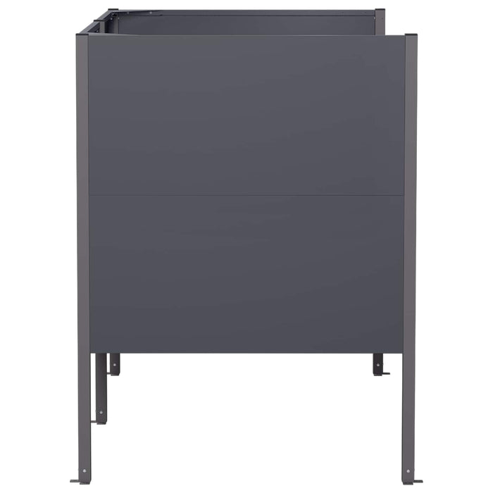 Ecran pentru coș de gunoi 167 x 85 x 113 cm Oțel Antracit WALTI