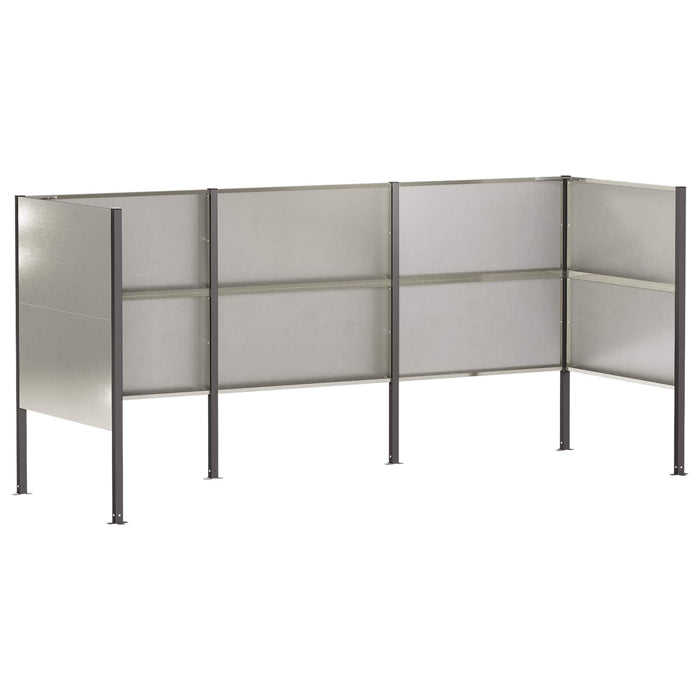 Ecran pentru coș de gunoi 249 x 85 x 113 cm Oţel inoxidabil WALTI