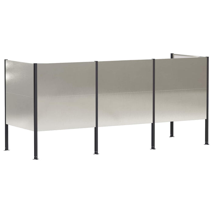 Ecran pentru coș de gunoi 249 x 85 x 113 cm Oţel inoxidabil WALTI