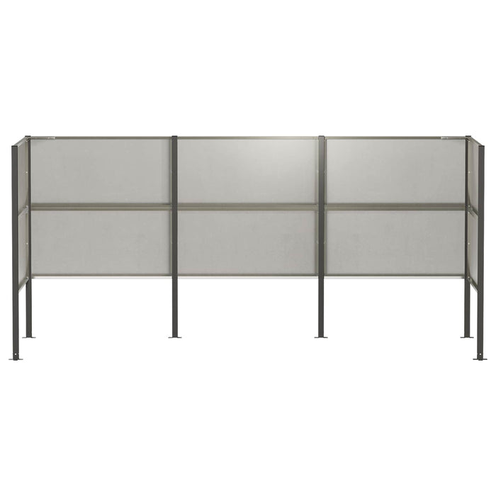Ecran pentru coș de gunoi 249 x 85 x 113 cm Oţel inoxidabil WALTI