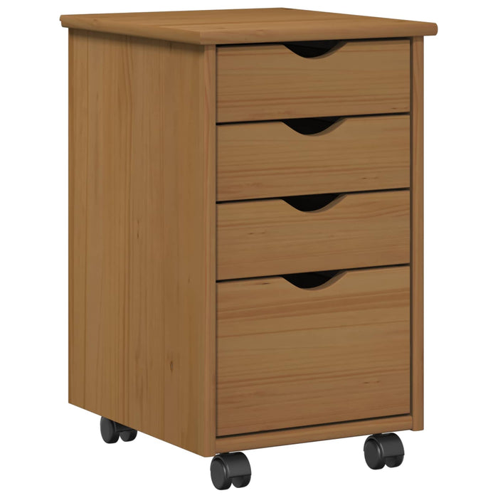 Set birou și cabinet 2 buc. Maro Miere Lemn masiv de pin WALTI