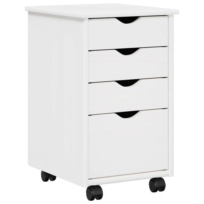 Set birou și cabinet 2 buc. Alb Lemn masiv de pin WALTI