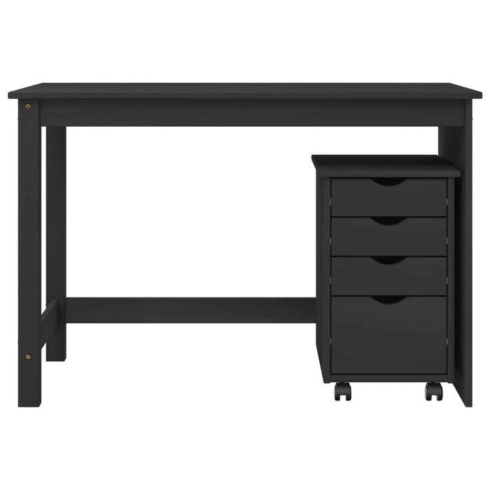 Set birou și cabinet 2 buc. Gri Lemn masiv de pin WALTI