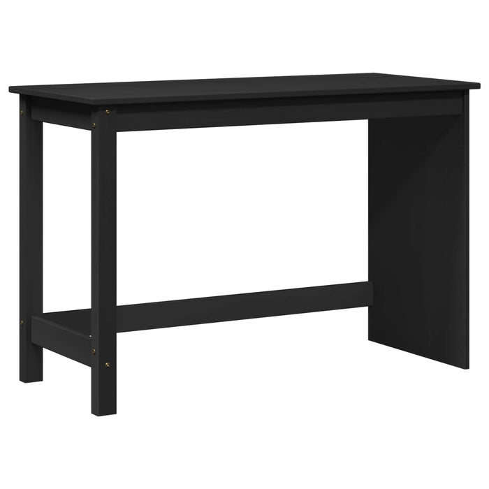 Set birou și cabinet 2 buc. Negru Lemn masiv de pin WALTI