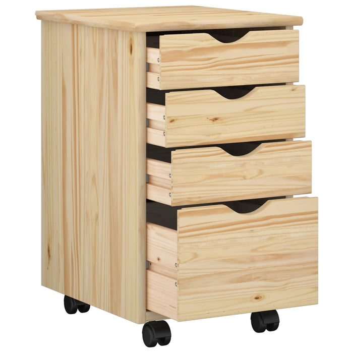 Set birou și cabinet 2 buc. Maro Lemn masiv de pin WALTI