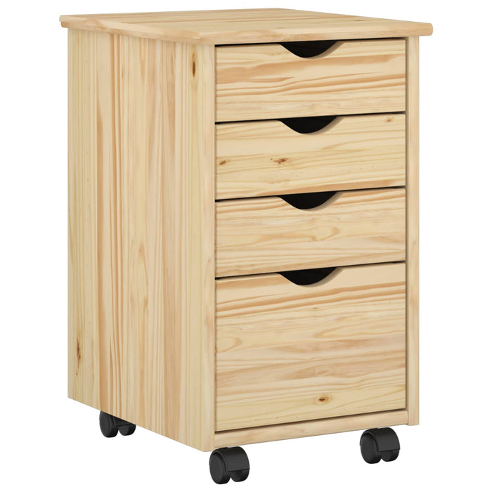 Set birou și cabinet 2 buc. Maro Lemn masiv de pin WALTI