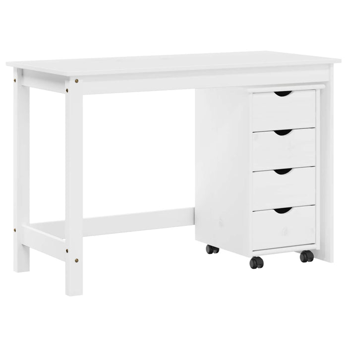 Set birou și cabinet 2 buc. Alb Lemn masiv de pin WALTI