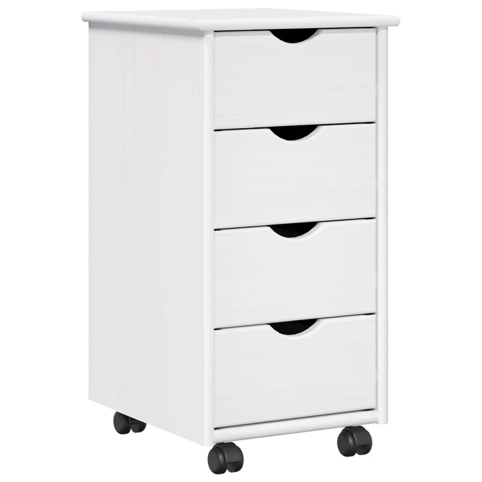 Set birou și cabinet 2 buc. Alb Lemn masiv de pin WALTI
