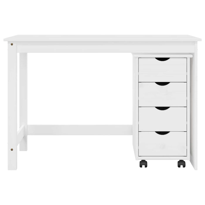 Set birou și cabinet 2 buc. Alb Lemn masiv de pin WALTI