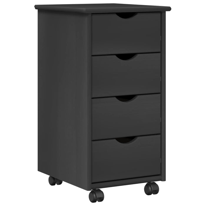 Set birou și cabinet 2 buc. Gri Lemn masiv de pin WALTI