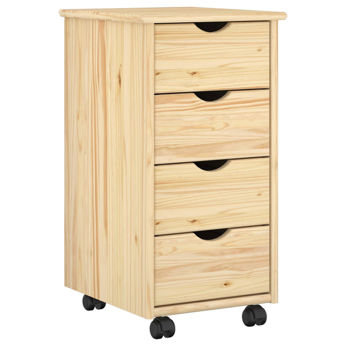 Set birou și cabinet 2 buc. Maro Lemn masiv de pin WALTI