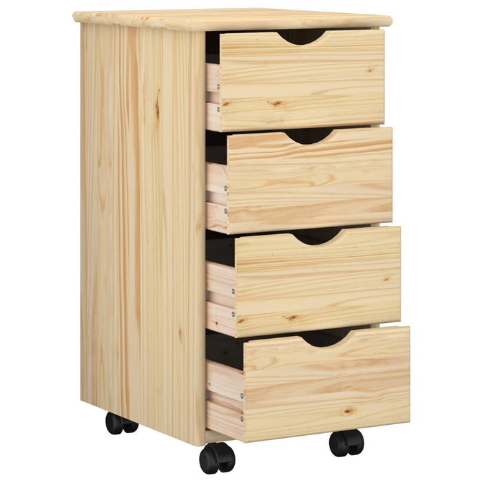 Set birou și cabinet 2 buc. Maro Lemn masiv de pin WALTI