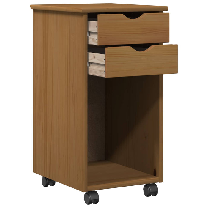 Set birou și cabinet 2 buc. Maro Miere Lemn masiv de pin WALTI