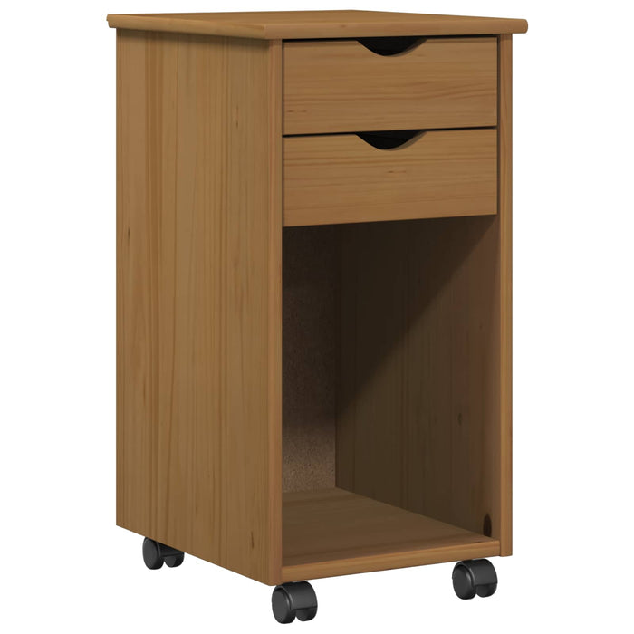 Set birou și cabinet 2 buc. Maro Miere Lemn masiv de pin WALTI