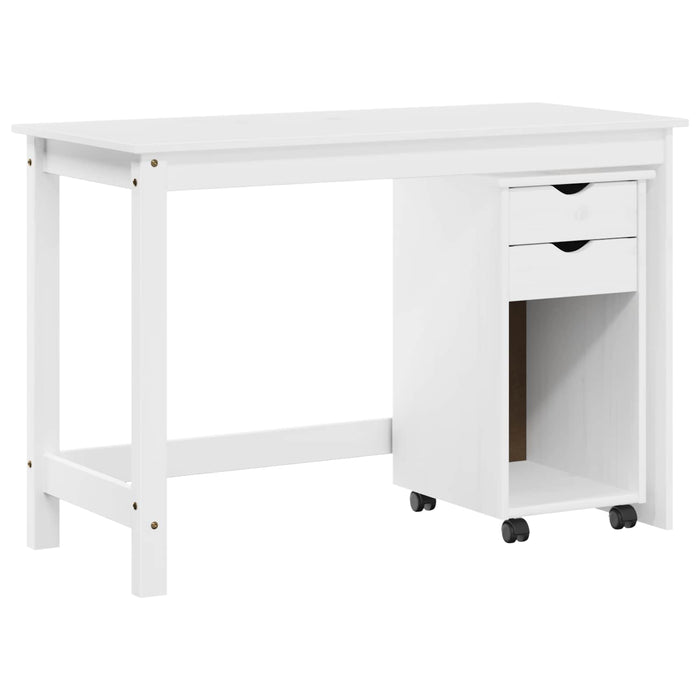 Set birou și cabinet 2 buc. Alb Lemn masiv de pin WALTI