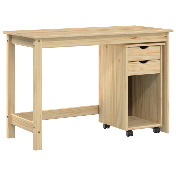 Set birou și cabinet 2 buc. Maro Lemn masiv de pin WALTI