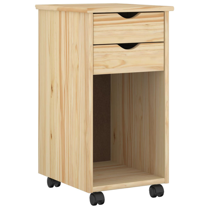 Set birou și cabinet 2 buc. Maro Lemn masiv de pin WALTI