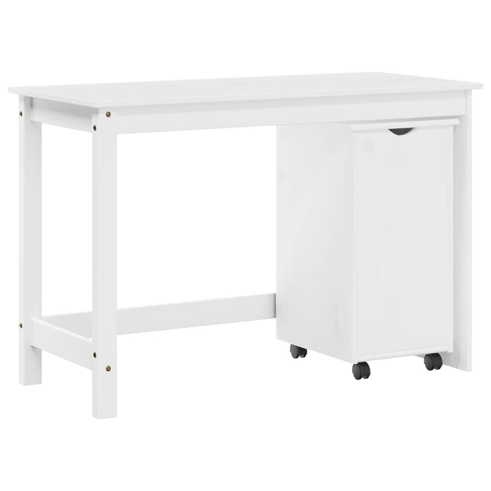 Set birou și cabinet 2 buc. Alb Lemn masiv de pin WALTI